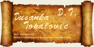 Dušanka Topalović vizit kartica